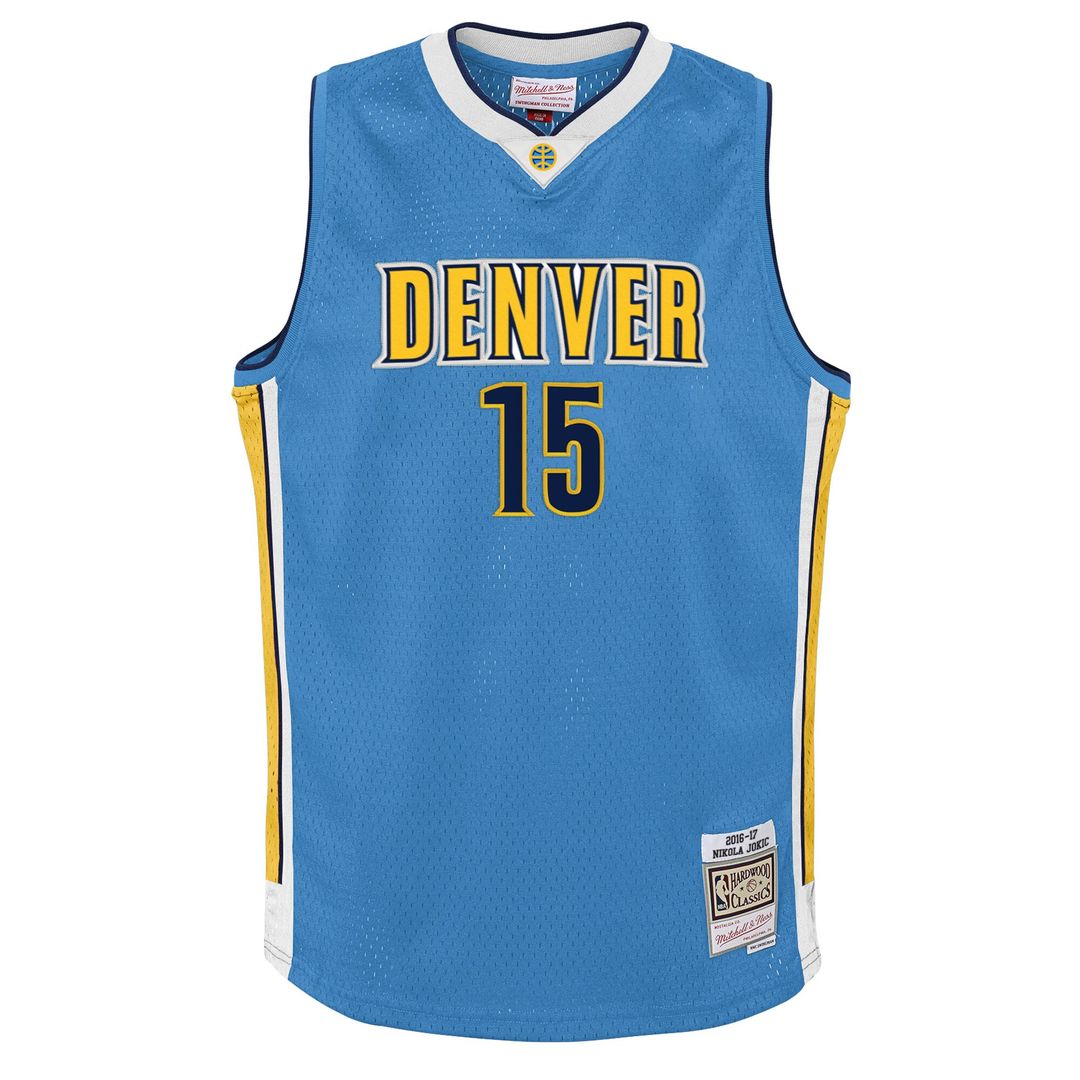 Denver Nuggets Nikola Jokic Mitchell & Ness Youth 2016/17 Hardwood Classics Swingman Jersey - Light Blue Team Jersey Sports Fan Apparel