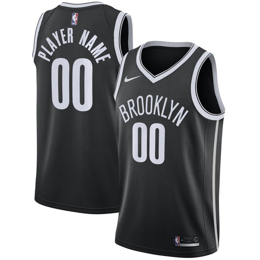 Brooklyn Nets Nike 2020/21 Swingman Custom Jersey - Icon Edition - Black Team Jersey Sports Fan Apparel