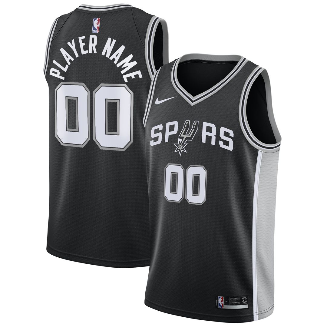 San Antonio Spurs Nike Swingman Custom Jersey Black - Icon Edition Team Jersey Sports Fan Apparel
