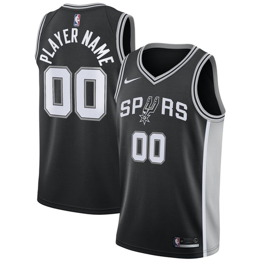 San Antonio Spurs Nike Swingman Custom Jersey Black - Icon Edition Team Jersey Sports Fan Apparel