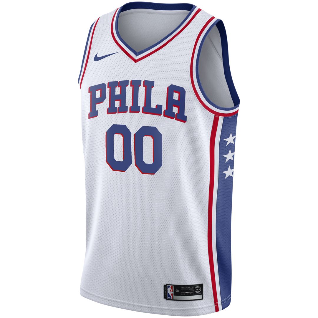 Philadelphia 76ers Nike 2020/21 Swingman Custom Jersey - Association Edition - White Team Jersey Sports Fan Apparel