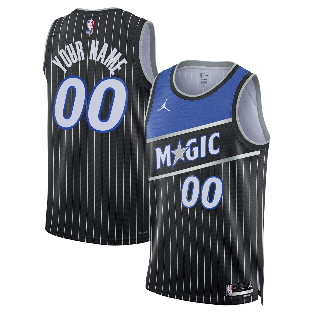 Orlando Magic Jordan Brand Unisex Swingman Custom Jersey - Statement Edition - Black Team Jersey Sports Fan Apparel