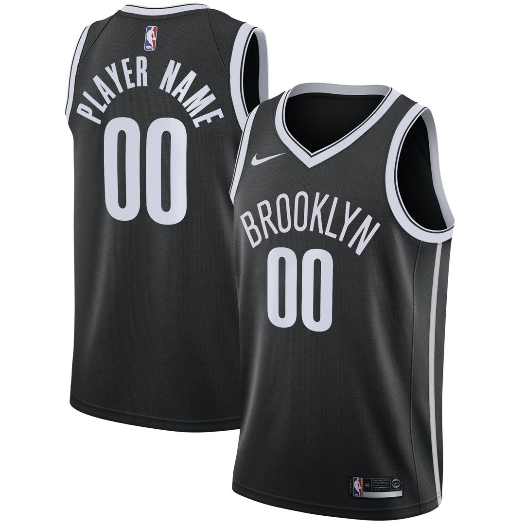 Brooklyn Nets Nike Swingman Custom Jersey Black - Icon Edition Team Jersey Sports Fan Apparel