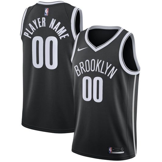 Brooklyn Nets Nike Swingman Custom Jersey Black - Icon Edition Team Jersey Sports Fan Apparel