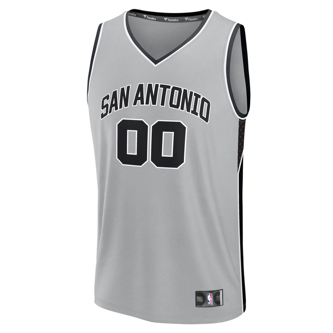 San Antonio Spurs Fanatics Youth Fast Break Custom Jersey - Statement Edition - Silver Team Jersey Sports Fan Apparel