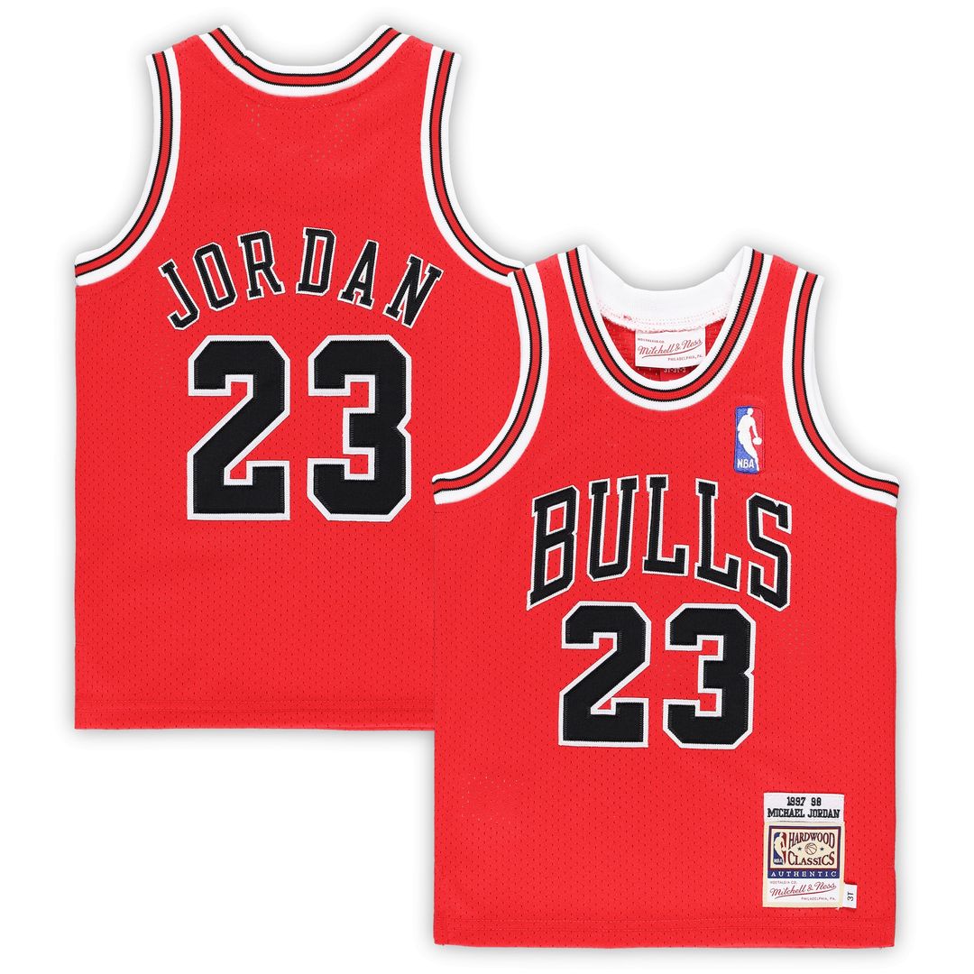 Chicago Bulls Michael Jordan Mitchell & Ness Toddler 1996/97 Hardwood Classics Authentic Jersey - Black Team Jersey Sports Fan Apparel
