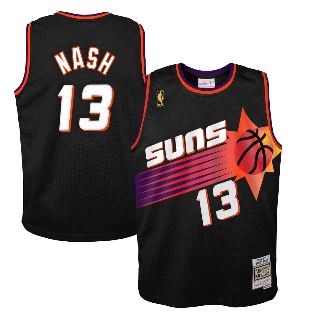 Phoenix Suns Steve Nash Mitchell & Ness Toddler 1996/97 Swingman Jersey - Black Team Jersey Sports Fan Apparel