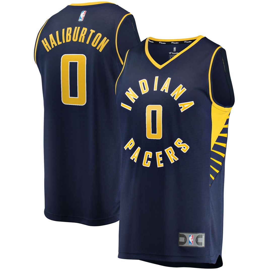 Indiana Pacers Tyrese Haliburton Fanatics Youth 2021/22 Fast Break Replica Jersey - Icon Edition - Navy Team Jersey Sports Fan Apparel