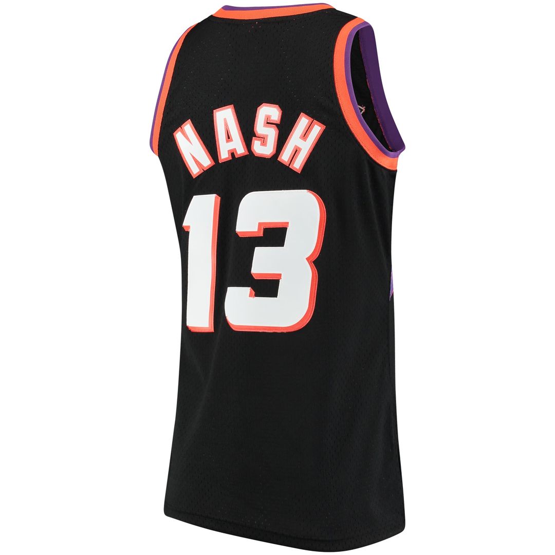 Phoenix Suns Steve Nash Mitchell & Ness 1996/97 Hardwood Classics Swingman Jersey - Black Team Jersey Sports Fan Apparel