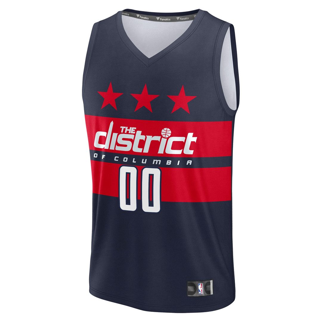 Washington Wizards Fanatics Youth Fast Break Custom Replica Jersey - Navy - Statement Edition Team Jersey Sports Fan Apparel
