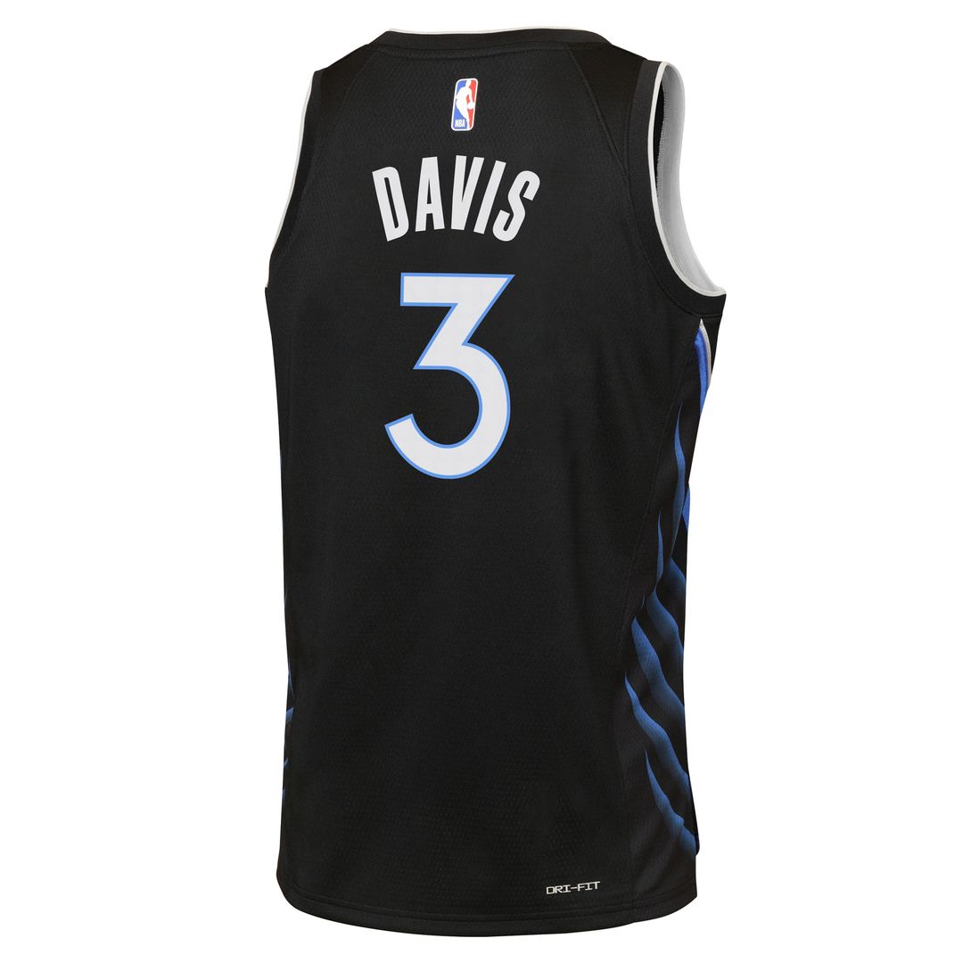 Dallas Mavericks Anthony Davis Nike Youth 2025/26 City Edition Swingman Jersey - Black Team Jersey Sports Fan Apparel