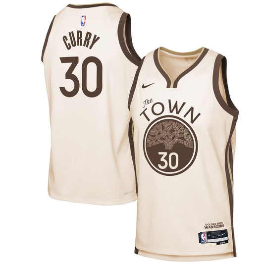 Golden State Warriors Stephen Curry Nike Youth 2025/26 City Edition Swingman Jersey - Tan Team Jersey Sports Fan Apparel