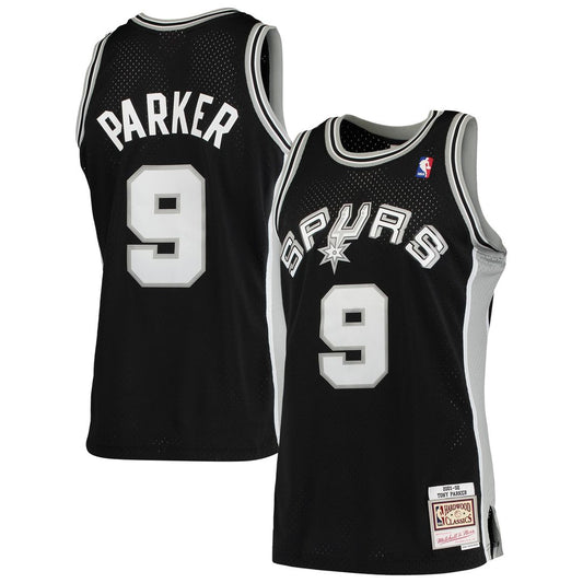 San Antonio Spurs Tony Parker Mitchell & Ness Hardwood Classics Swingman Jersey - Black Team Jersey Sports Fan Apparel
