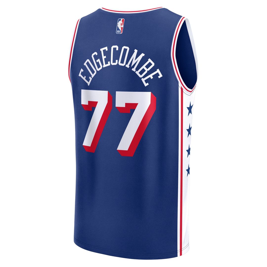 Philadelphia 76ers V. J. Edgecombe Fanatics Youth 2025 NBA Draft First Round Pick Fast Break Replica Jersey - Icon Edition - Royal Team Jersey Sports