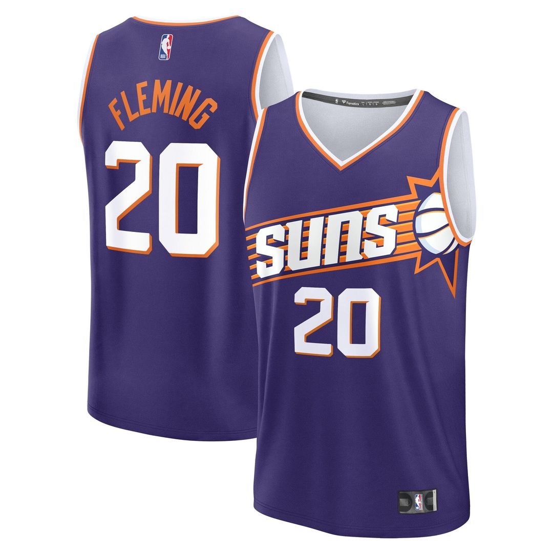 Phoenix Suns Rasheer Fleming Fanatics Youth Fast Break Replica Jersey - Purple - Icon Edition Team Jersey Sports Fan Apparel