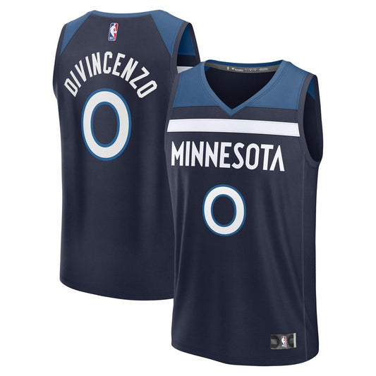 Minnesota Timberwolves Donte DiVincenzo Fanatics Fast Break Replica Player Jersey - Icon Edition - Navy Team Jersey Sports Fan Apparel