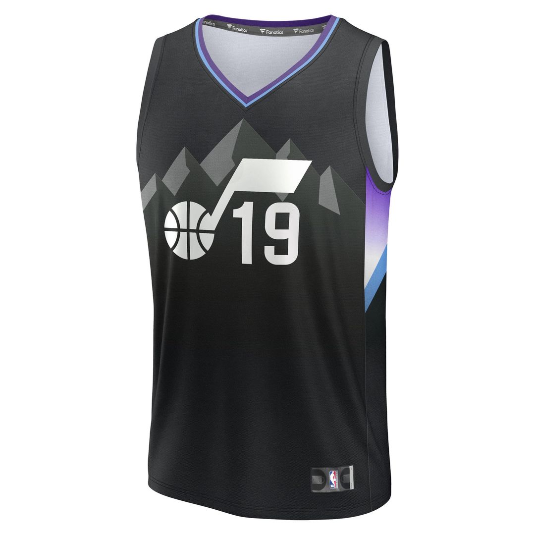 Utah Jazz Ace Bailey Fanatics Youth 2025 NBA Draft First Round Pick Fast Break Replica Jersey - Statement Edition - Black Team Jersey Sports Fan Appar