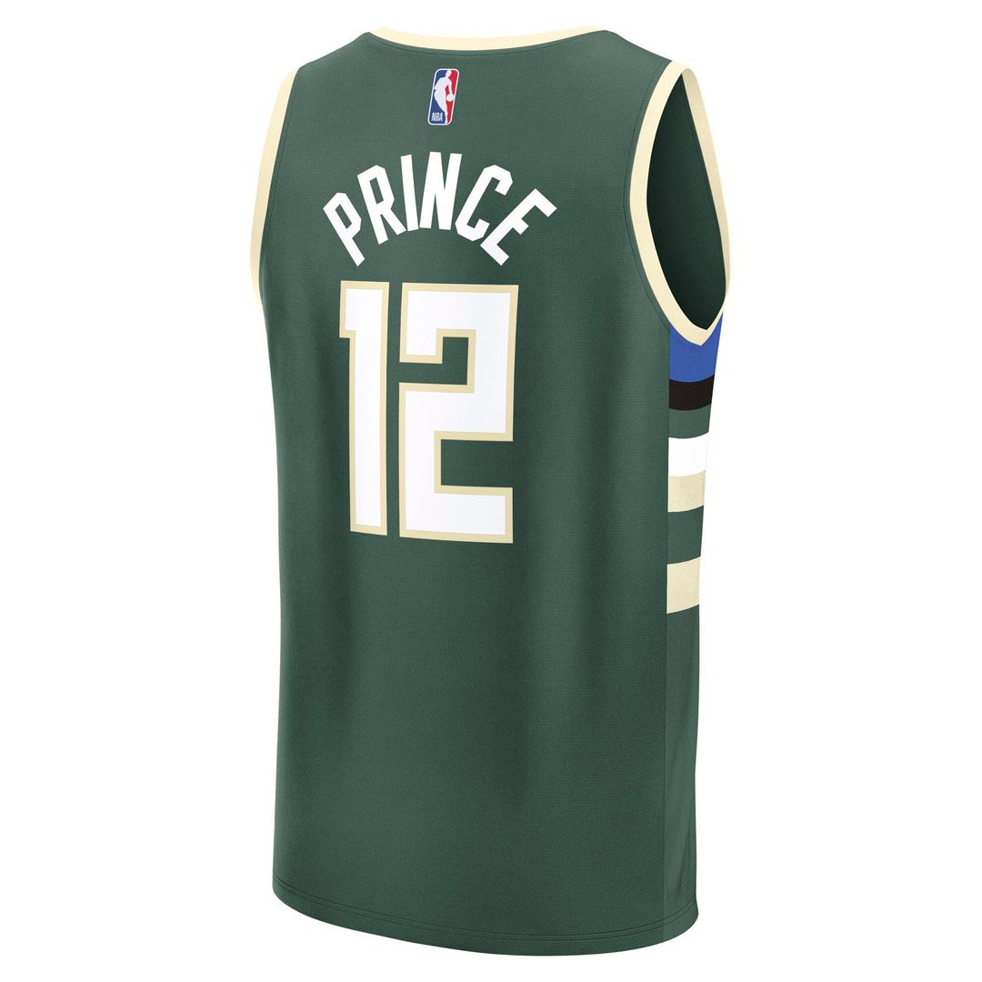 Milwaukee Bucks Taurean Prince Fanatics Fast Break Replica Player Jersey - Icon Edition - Hunter Green Team Jersey Sports Fan Apparel