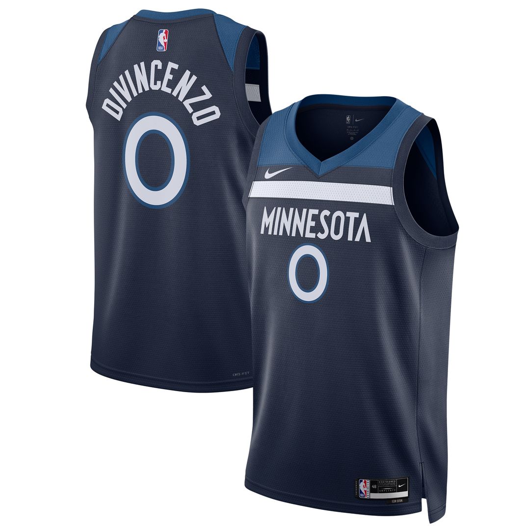Minnesota Timberwolves Donte DiVincenzo Nike Unisex Swingman Player Jersey - Icon Edition - Navy Team Jersey Sports Fan Apparel