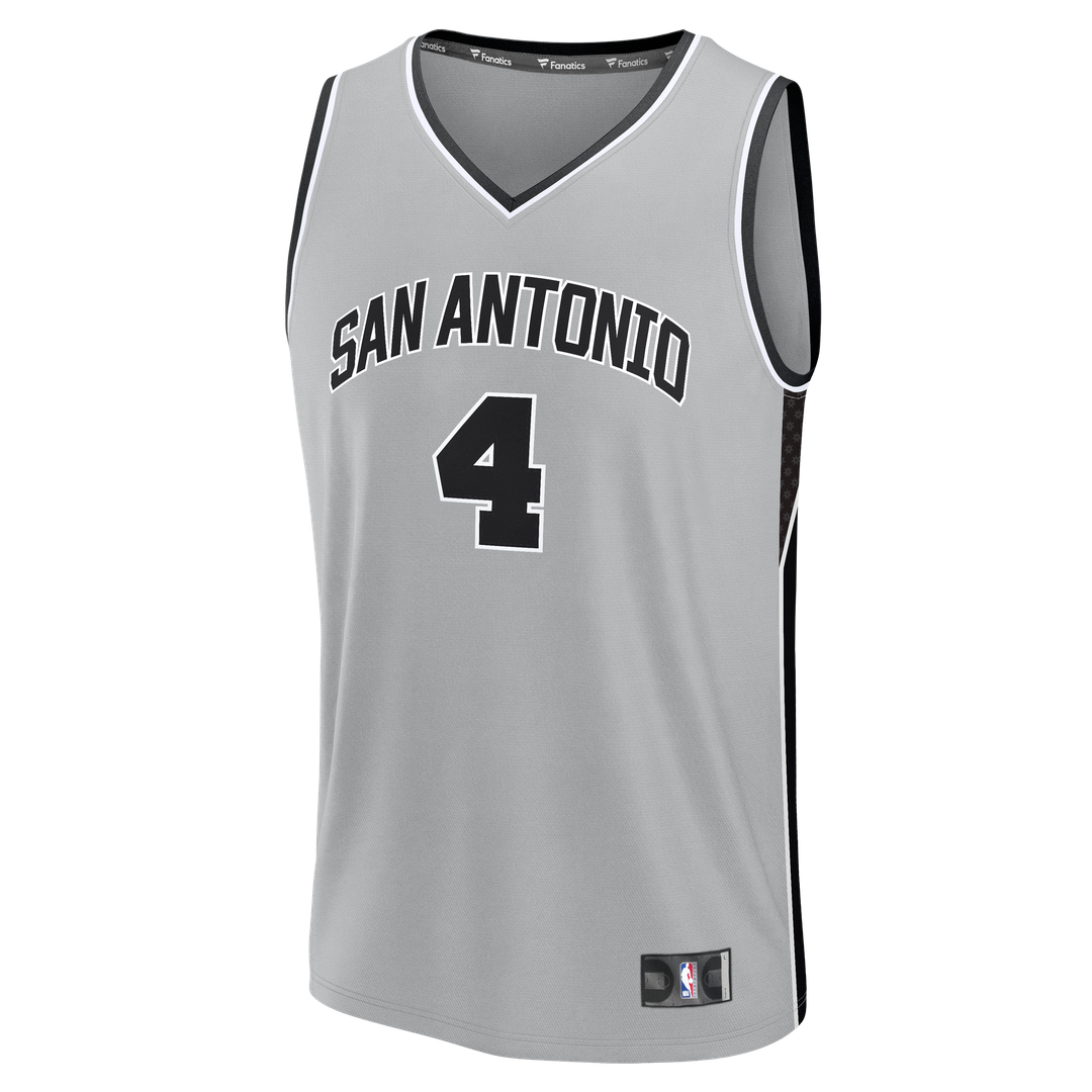 San Antonio Spurs De'Aaron Fox Fanatics Youth Fast Break Jersey - Statement Edition - Silver Team Jersey Sports Fan Apparel