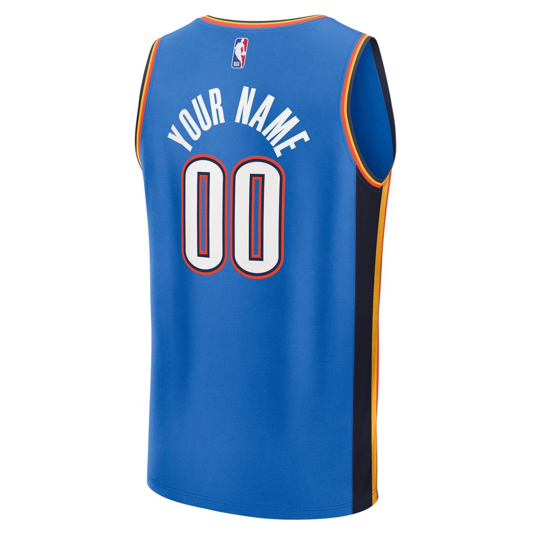 Oklahoma City Thunder Fanatics Youth Blue 2025 NBA Finals Champions Fast Break Replica Custom Jersey - Icon Edition Team Jersey Sports Fan Apparel