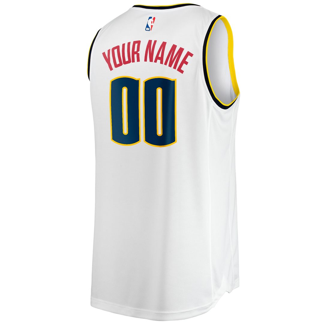 Denver Nuggets Fanatics Fast Break Custom Replica Jersey - Association Edition - White Team Jersey Sports Fan Apparel