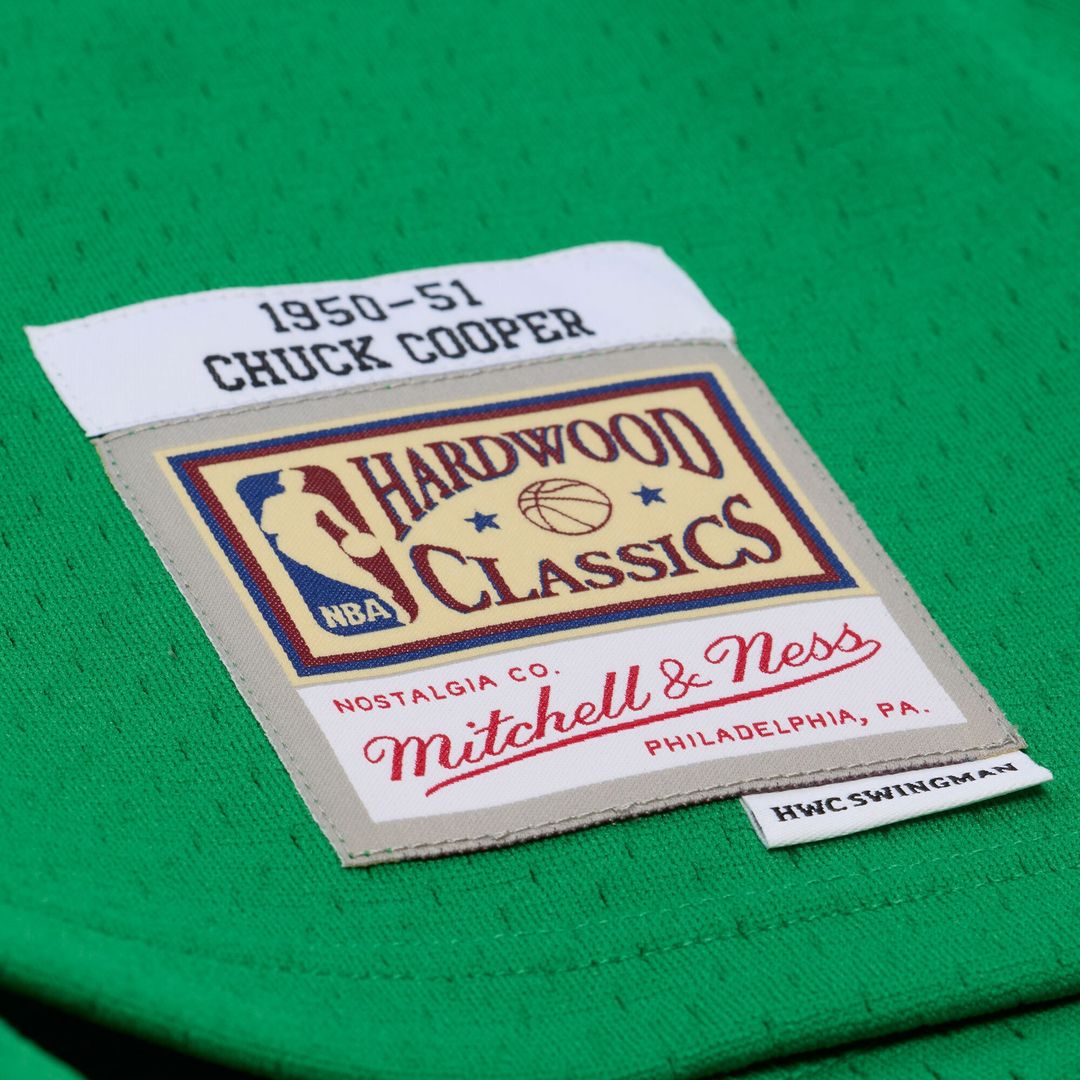 Boston Celtics Chuck Cooper Mitchell & Ness 1950 - 51 Pioneers Swingman Jersey - Kelly Green Team Jersey Sports Fan Apparel