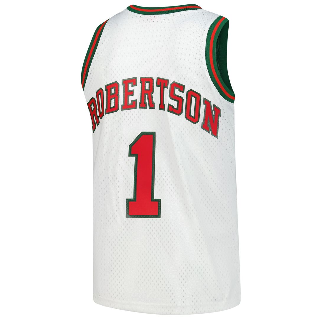 Milwaukee Bucks Oscar Robertson Mitchell & Ness Hardwood Classics Swingman Jersey - White Team Jersey Sports Fan Apparel