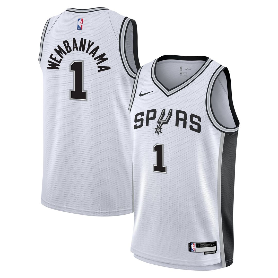 San Antonio Spurs Victor Wembanyama Nike Youth Swingman Jersey - Association Edition - White Team Jersey Sports Fan Apparel