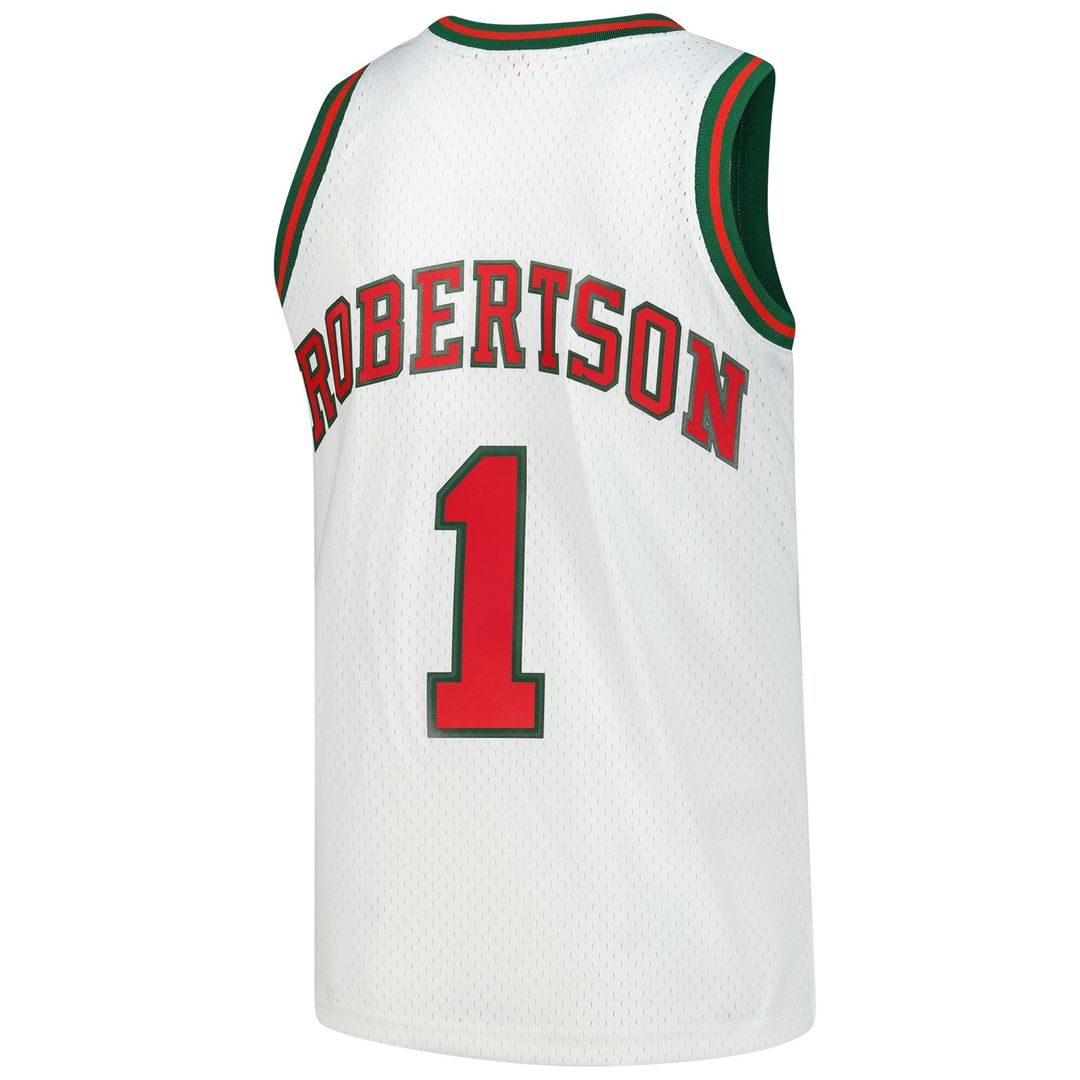 Milwaukee Bucks Oscar Robertson Mitchell & Ness Hardwood Classics Swingman Jersey - White Team Jersey Sports Fan Apparel