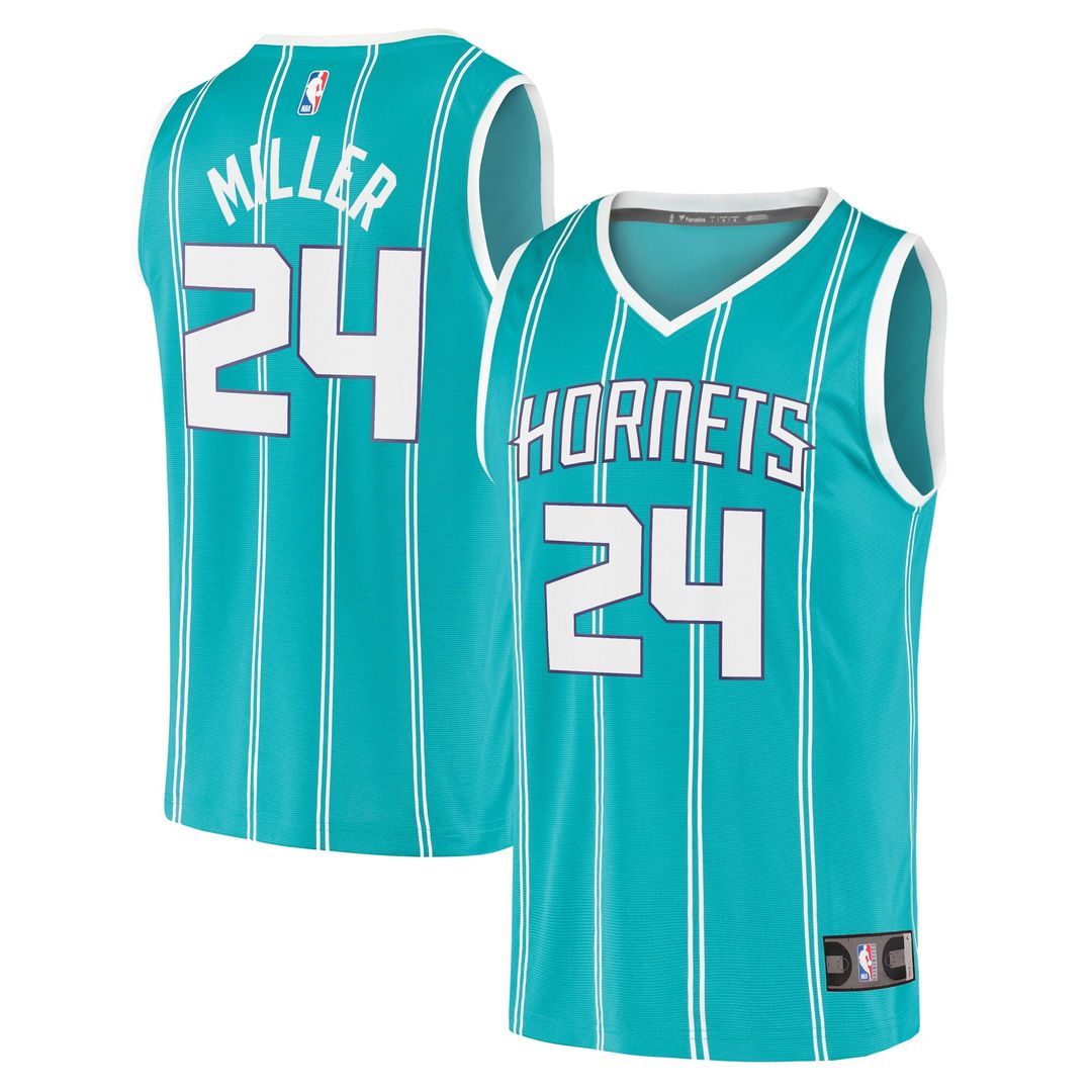 Charlotte Hornets Brandon Miller Fanatics Fast Break Replica Jersey - Icon Edition - Teal Team Jersey Sports Fan Apparel
