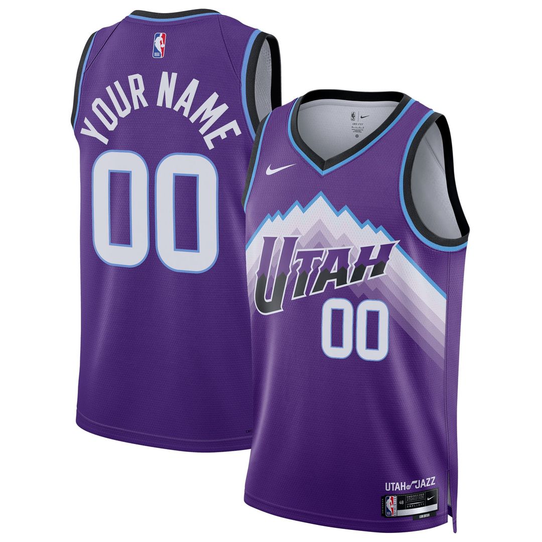 Utah Jazz Nike Unisex Swingman Custom Jersey - Icon Edition - Purple Team Jersey Sports Fan Apparel