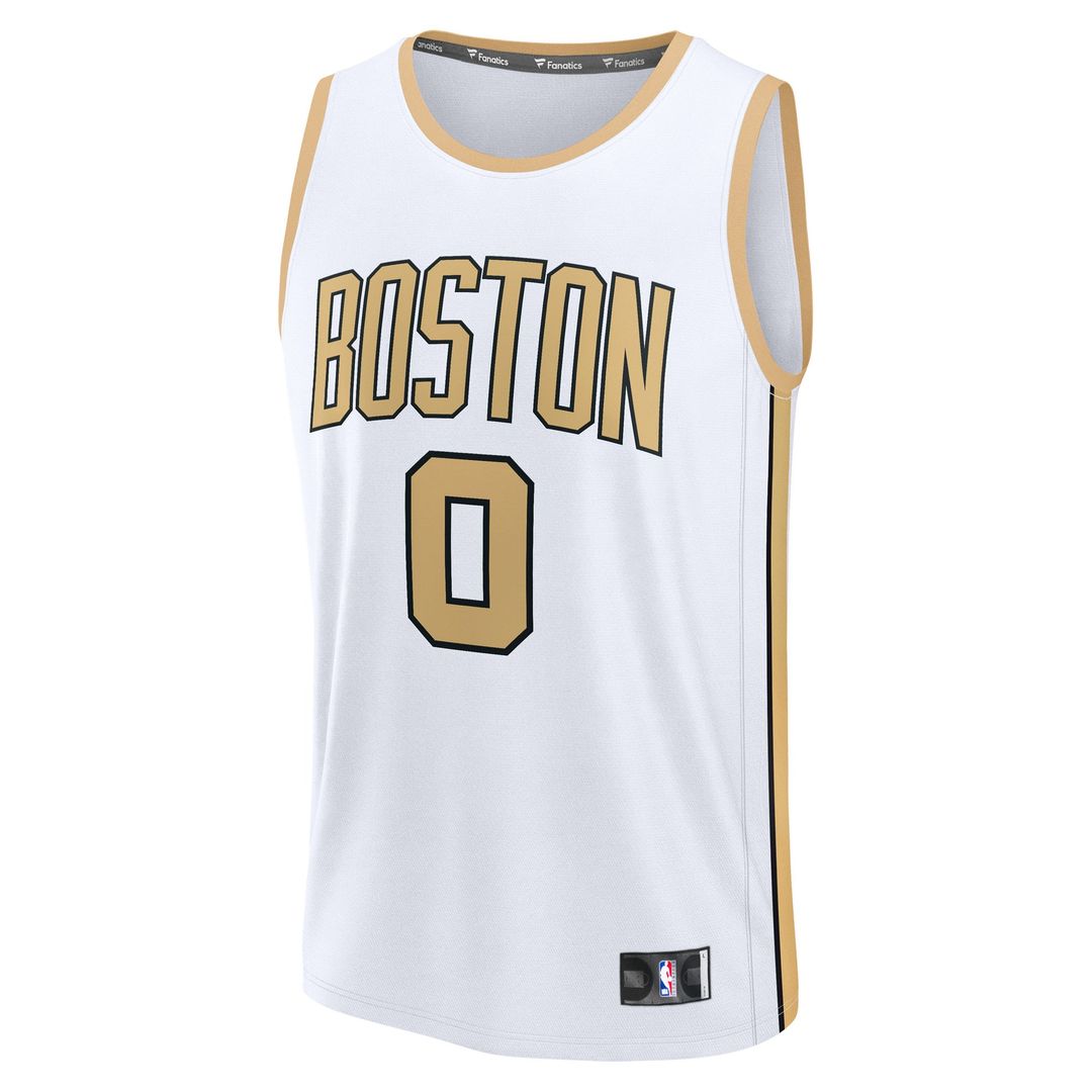 Boston Celtics Jayson Tatum Fanatics 2025/26 City Edition Fast Break Jersey - White Team Jersey Sports Fan Apparel