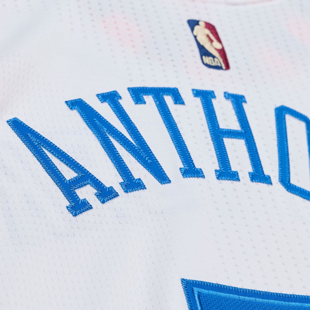 New York Knicks Carmelo Anthony Mitchell & Ness 2015 - 16 Hardwood Classics Authentic Jersey - White Team Jersey Sports Fan Apparel