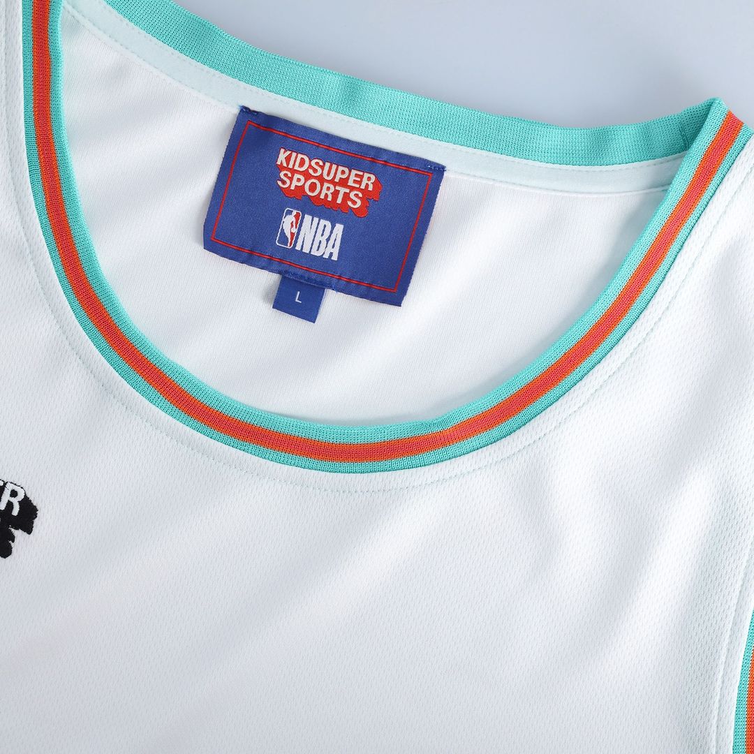 San Antonio Spurs NBA & KidSuper Studios by Fanatics Unisex Hometown Jersey - White Team Jersey Sports Fan Apparel
