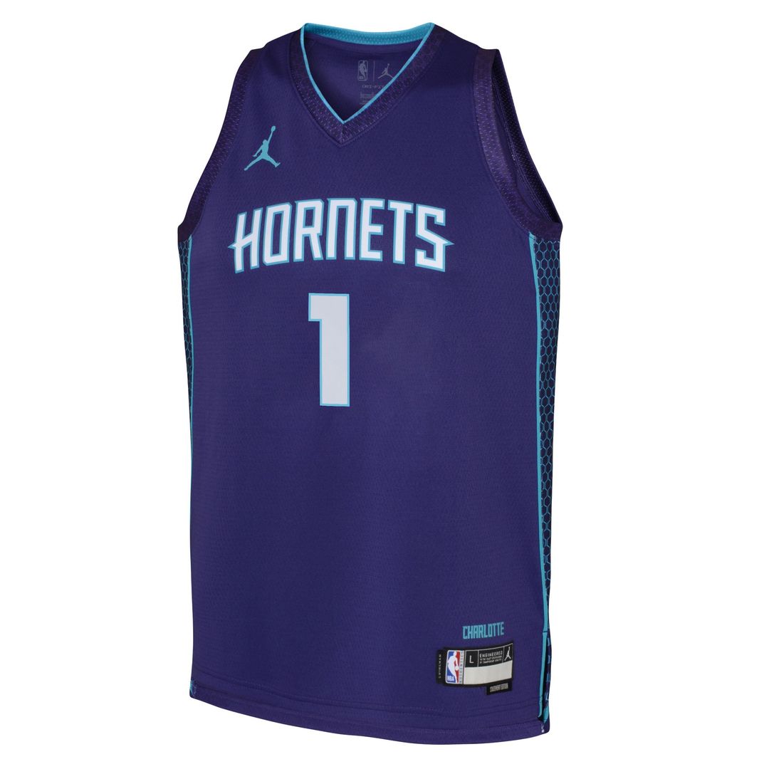 Charlotte Hornets LaMelo Ball Jordan Brand Youth Swingman Jersey - Statement Edition - Purple Team Jersey Sports Fan Apparel