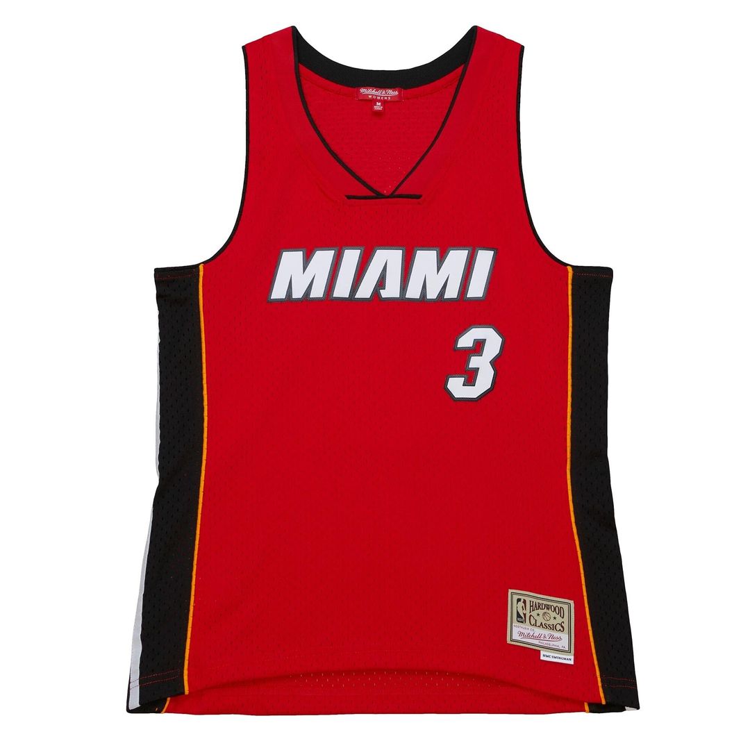 Miami Heat Dwyane Wade Women's 2005/06 Hardwood Classics Swingman Jersey - Red Team Jersey Sports Fan Apparel
