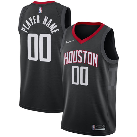 Houston Rockets Nike Swingman Custom Jersey Black - Statement Edition Team Jersey Sports Fan Apparel