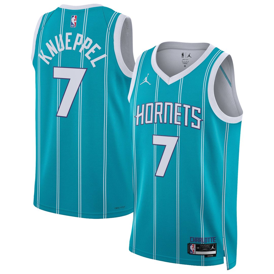Charlotte Hornets Kon Knueppel Jordan Brand Unisex Swingman Jersey - Icon Edition - Teal Team Jersey Sports Fan Apparel