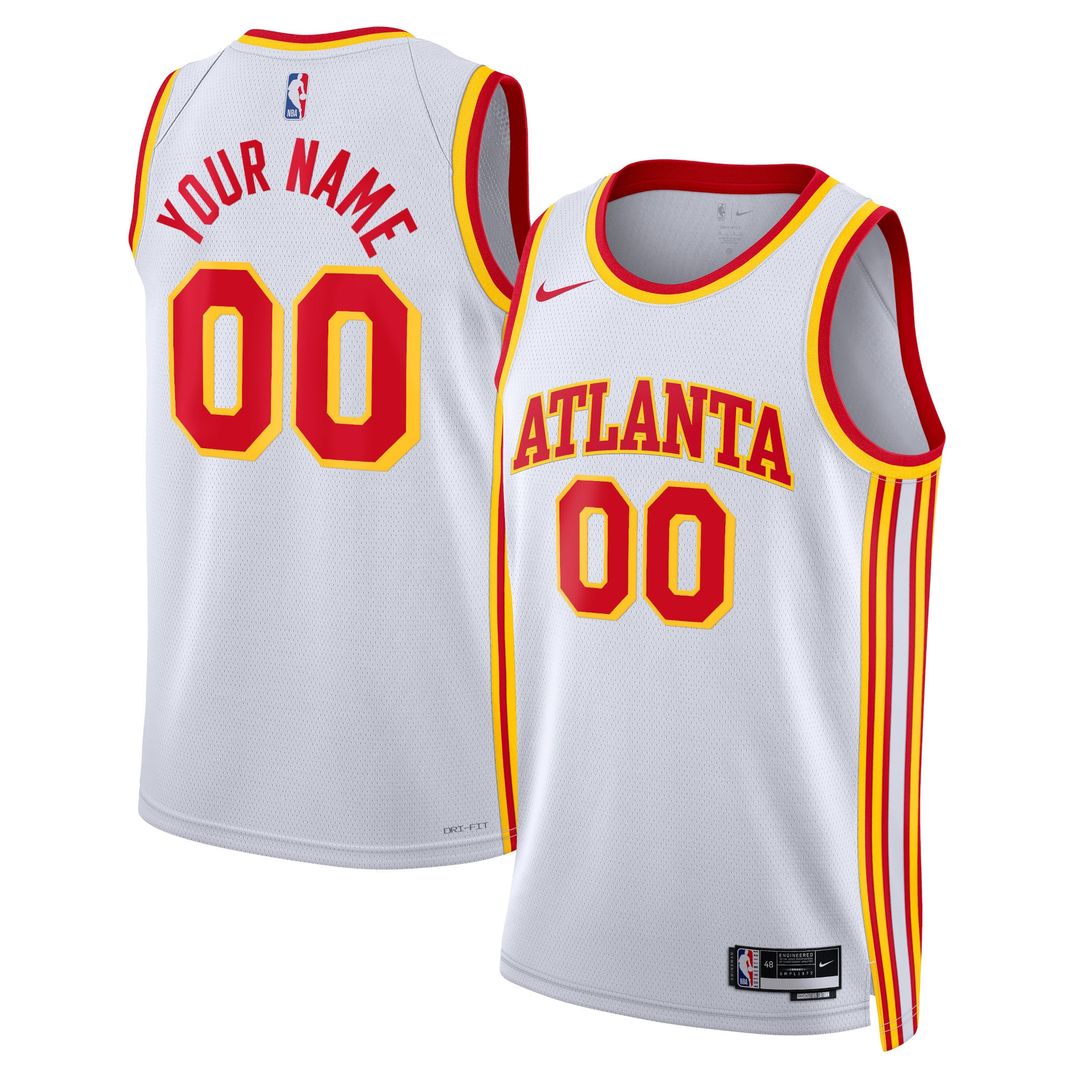 Atlanta Hawks Nike Unisex Swingman Custom Jersey White - Association Edition Team Jersey Sports Fan Apparel