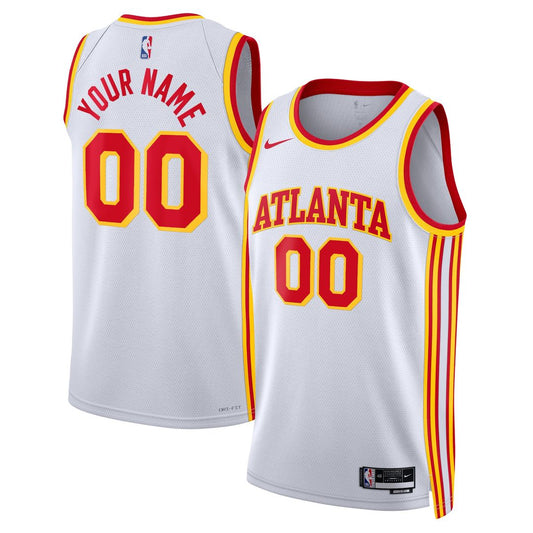 Atlanta Hawks Nike Unisex Swingman Custom Jersey White - Association Edition Team Jersey Sports Fan Apparel