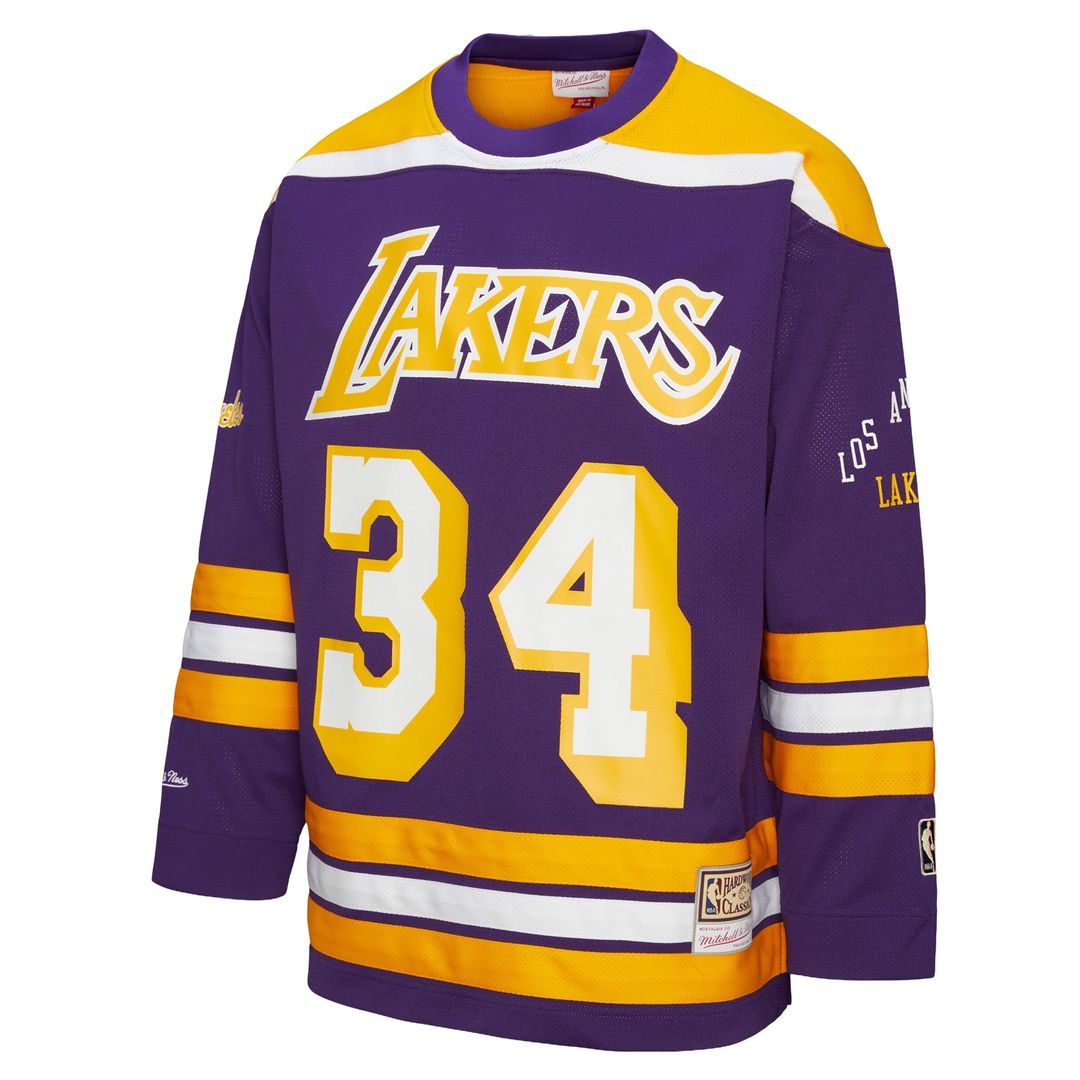 Los Angeles Lakers Shaquille O'Neal Mitchell & Ness Unisex Maxxed Out Fashion Hockey Jersey - Purple Team Jersey Sports Fan Apparel