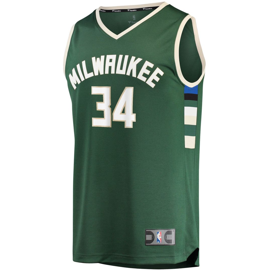 Milwaukee Bucks Giannis Antetokounmpo Fanatics Big & Tall Fast Break Player Jersey - Hunter Green - Icon Edition Team Jersey Sports Fan Apparel