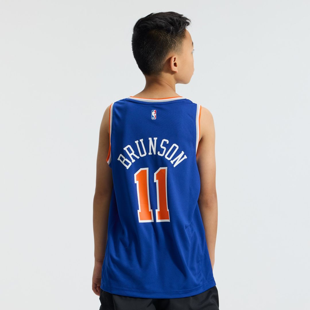 New York Knicks Jalen Brunson Fanatics Youth Fast Break Replica Player Jersey - Icon Edition - Blue Team Jersey Sports Fan Apparel