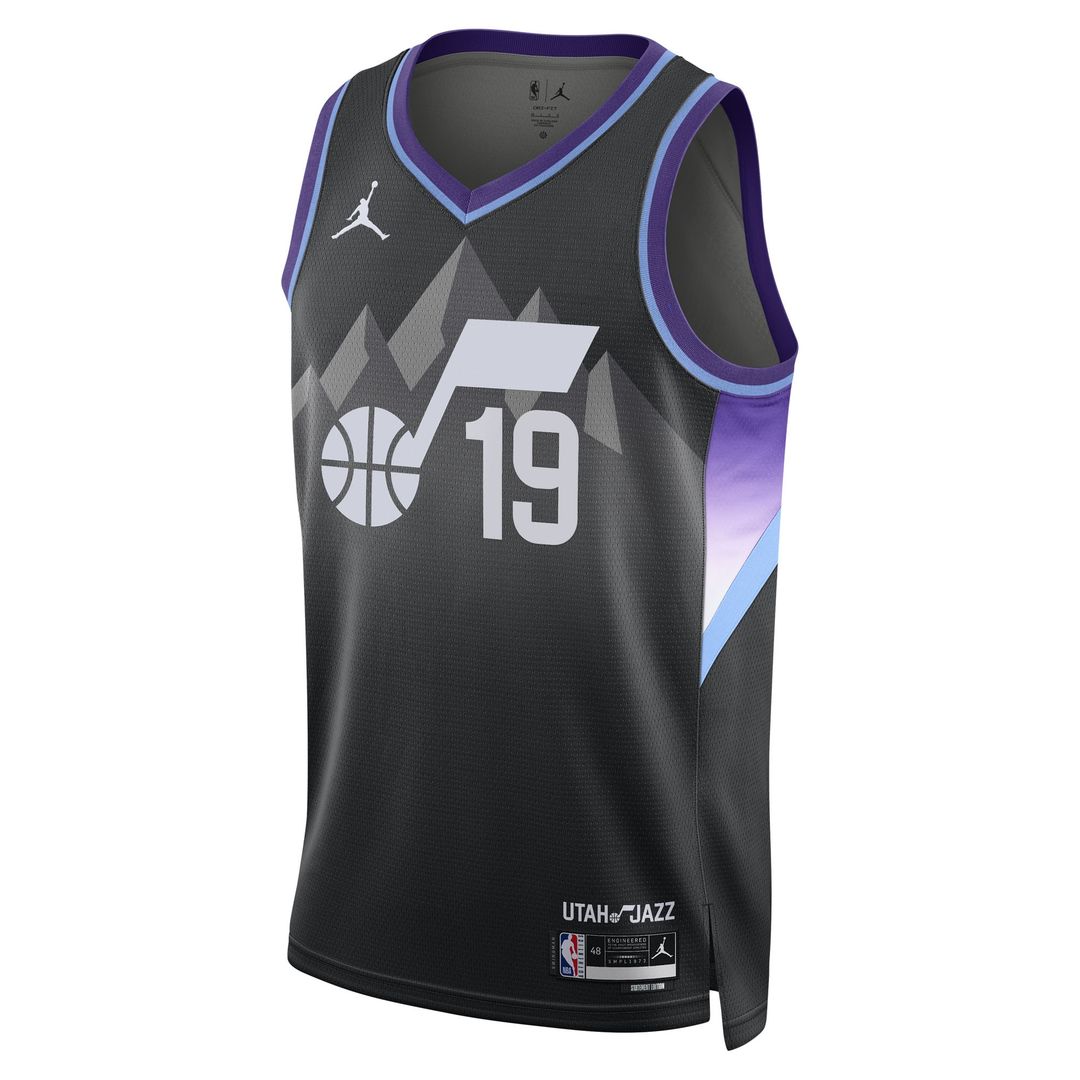 Utah Jazz Ace Bailey Jordan Brand Unisex Swingman Player Jersey - Statement Edition - Black Team Jersey Sports Fan Apparel