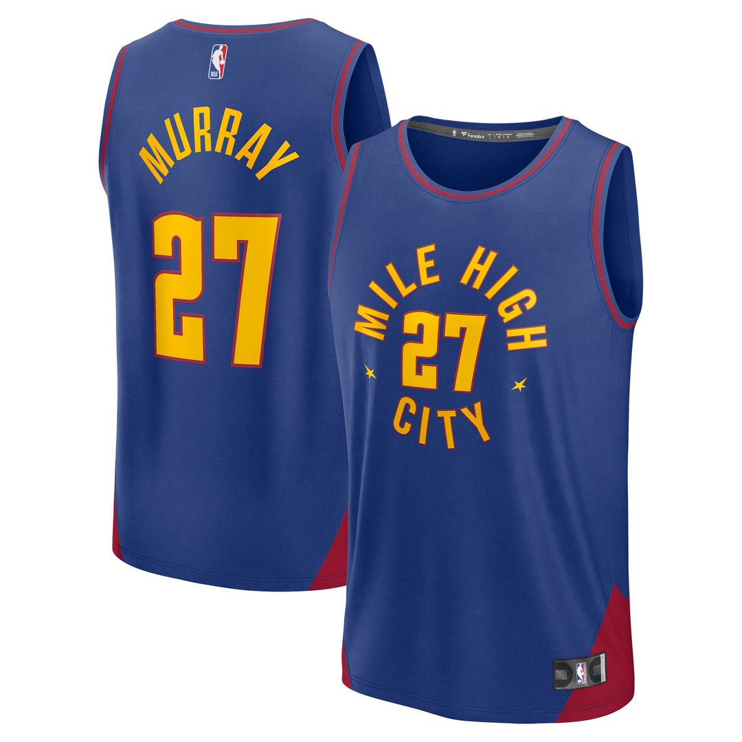 Denver Nuggets Jamal Murray Fanatics Fast Break Replica Player Jersey - Statement Edition - Blue Team Jersey Sports Fan Apparel