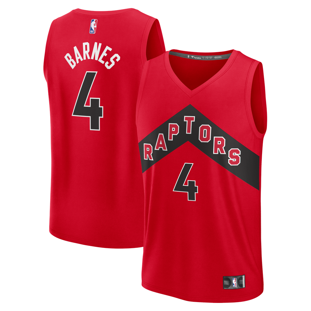 Toronto Raptors Scottie Barnes Fanatics Fast Break Replica Jersey - Icon Edition - Red Team Jersey Sports Fan Apparel