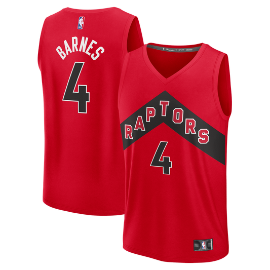 Toronto Raptors Scottie Barnes Fanatics Fast Break Replica Jersey - Icon Edition - Red Team Jersey Sports Fan Apparel