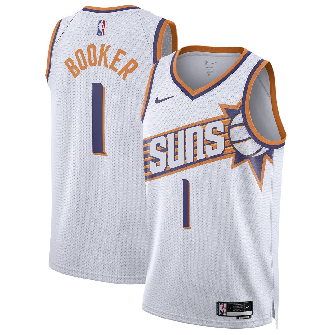 Phoenix Suns Devin Booker Nike Unisex Swingman Jersey - Association Edition - White Team Jersey Sports Fan Apparel