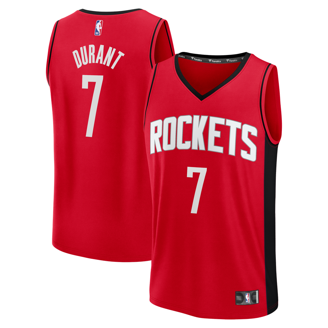 Houston Rockets Kevin Durant Fanatics Youth Fast Break Jersey - Icon Edition - Red Team Jersey Sports Fan Apparel